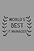 Produktbild World's Best IT Manager: Notebook, Journal or Planner | Size 6 x 9 | 110 Lined Pages | Office Equipment | Great Gift idea for Christmas or Birthday for an IT Manager