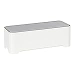Allibert 220046 E-Box Boîte de Rangement Rectangulaire pour Câbles Polypropylène Blanc/Gris 36,79 x 14,7 x 12,6 cm