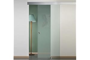 FIP PORTA SCORREVOLE ESTERNA IN VETRO SATINATO 80X215 (DESTRA)