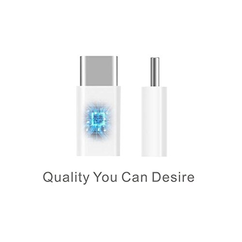 USB-C Adapter[3 Stücke],EasyULT 3 Stücke Typ C auf Mikro USB Adapter mit für Samsung Galaxy S8/S8+/A5(2017)/A3(2017),Huawei P9/P10/Nova,Nexus 5X/6P,OnePlus 2/3/3T, LG G5/G6/V20 und andere Type C Geräte(Weiß) - 2