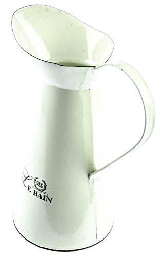 SIDCO ® Dekokanne Le Bain creme Metallkanne Landhausstil Nostalgie Wasserkanne Krug - 3