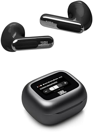 JBL Live Flex 3 Cuffie Wireless Bluetooth, 50 Ore di Autonomia, con Cancellazione Adattiva del Rumore e High-Resolution JBL Signature Sound, Impermeabili IP54, Nero