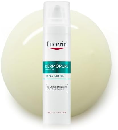 Eucerin DermoPure Clinical Siero Viso Tripla Azione 40 ml, Siero viso antimacchia post-acne, imperfezioni e comedoni, Face serum con Thiamidol e Acido Salicilico per pelle grassa e acneica