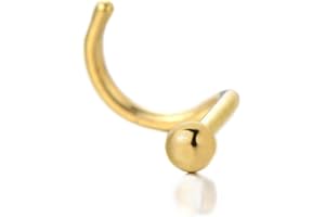 COOLSTEELANDBEYOND Pernos Nariz Piercing Anillo de Nariz Joyas para el Cuerpo Acero Inoxidable