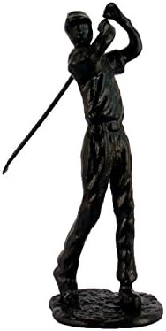 Elur AI/442 Golfer Man Iron Figurine, Mocha, 8x10x22 cm