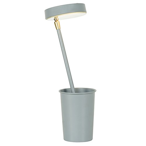 Preisvergleich Produktbild DHG Nordic Minimalistische Moderne Schreibtischlampe, Schlafzimmer Nachttischlampe, Augenschutz Student Kinder Schreibtisch Lernen Leselampe, LED Tischleuchte,Grau,berühren
