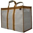 Bag2Basic Womens (#B2B212228Ca Eco Friendly Reusable Foldable Fabric Grocery Vegetable Shopping Jhola Bag Heavy Canvas 1 Pc Large 17 X 9 X 13 Inch (White)