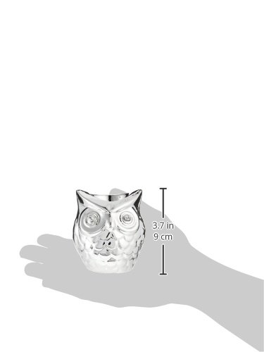 Teelichthalter Kerzenhalter EULE silber - 2