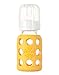 Lifefactory Baby Bottle, Glass, Yellow, 4 oz
