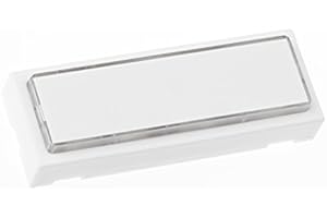 HUBER campanello da esterno in polistirolo- con targhetta extra large per nomi doppi - campanello a superficie in plastica - campanello con illuminazione a LED