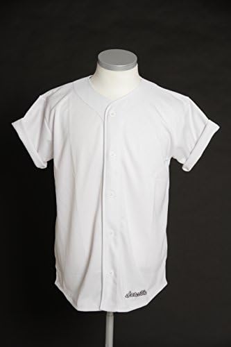 Scarcewear white plain baseball jersey medium
