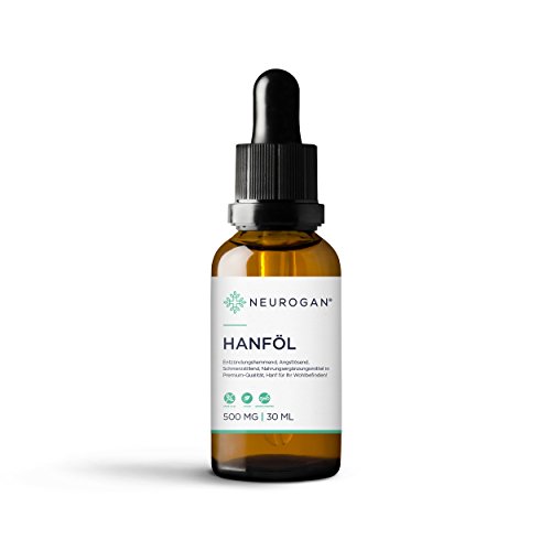 Preisvergleich Produktbild NEUROGAN´s 500mg Hanföl - gesund, natürlich, vegan, glutenfrei - Mint-Geschmack (30mL) Nahrungsergänzungsmittel / einfache Einnahme / THC-frei