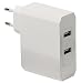 Produktbild Eurosell - Highend Schnellladegerät Universal Doppel USB Ladegerät - Steckernetzteil Netzteil 2fach 2er USB Stromversorgung - 2 - Ausgänge 4.8 A USB - EU DE weiß zb für iphone Smartphone Tablet ebook Reader GPS Navi