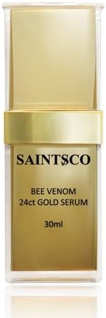 Saintsco Bee Venom Gold Serum From New Zealand - The Best Anti-aging Serum anti wrinkle serum for Your Face - Made with Manuka Honey UMF 15+, 24k Gold Flakes, Marine Collagen &amp; Placental Extract (Free Shipping Worldwide) 30ml