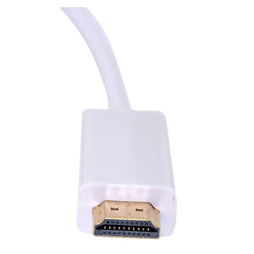 Adapterkabel – SODIAL(R) Adapterkabel Mini DisplayPort / HDMI fuer Apple Computer (Audio-Unterstuetzung, 3 m) Weiss - 2