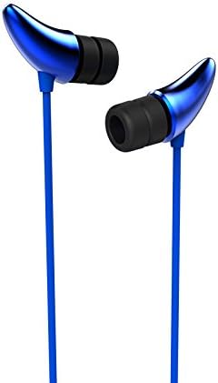 Devil Horn In Ear Canal Headphones Earphones with Pure Sound and Powerful Bass Noise Isolation High Definition Replaceable Earbuds or iPhone, iPod, iPad, MP3 Players, Samsung Galaxy, Nokia, HTC, Nexus, BlackBerry etc (Blue)
