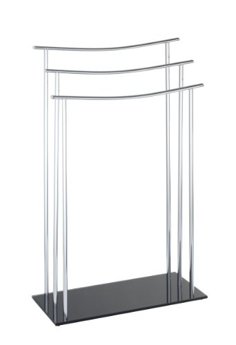 WENKO 20093100 Handtuchständer Japan mit 3 Stangen - Kleiderständer, Stahl, 45 x 74.5 x 20 cm, Chrom