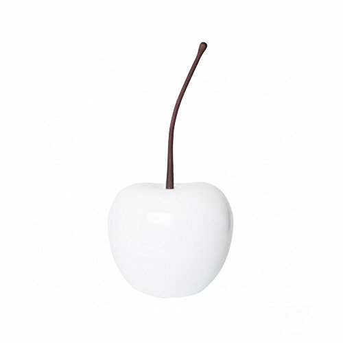 Pottery Pots Kirsche weiß, handgefertigte Deko-Kirsche, robustes Fiberglas, Größe M, Dekoartikel für Drinnen & Draußen, Wohnideen, Deko-Artikel für Gastronomie und Hotellerie