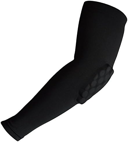 Vnfire A Pair of Men's Honeycomb Pad Crashproof Elbow Support Guard Arm Sleeve Protector Gear Gym Cycling Basketball Football Shooting Sports Black Size M