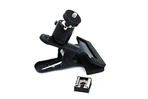 MILLETS Flash Hot Shoe Heavy Duty Clip Clamp Flash Reflector Holder Mount with 360 degree Swivel Ball Head Standard 1/4