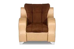 Rajgarhwala Furnitures Comfortable Brown Single Sofa