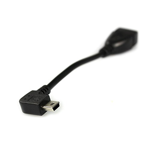 COM-FOUR® Kabel USB mini Stecker rechts gewinkelt auf USB 2.0-A Buchse OTG (2 Stück) - 3