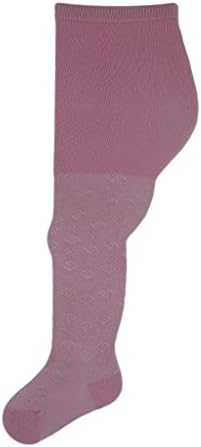 Baby Girls Patterned Tactel Tights - 1 Pair (Newborn, Pink)