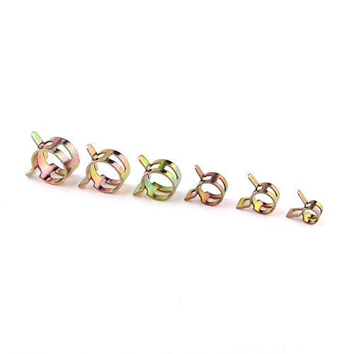 hilitchi 72 PCS Spring Band Typ ACTION Kraftstoff/Silikon Vakuum Schlauch Rohrschelle Niederdruck Air Clip Clamp (10 x 7 mm 10 mm 11 mm 14 mm 16 mm 17 mm) - 4