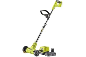 UKB Ryobi Patio Cleaner Kit c/w Wire Brush, 2.0Ah Batt & Charger RY18PCA-120, Green