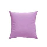 Qooltex Baumwolle Kissenbezug mit Reißverschluss in 11 Grössen und 24 Farben MittelLila 60 x 60 cm