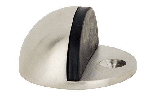 GedoTec® EDELSTAHL Boden-Türpuffer Türstopper HONEY Gummi-Puffer für Boden-Montage | Tiefe: 43 mm | 4 mm Gummiauflage | Stopper inkl. Befestigungsmaterial | Markenqualität für Ihren Wohnbereich