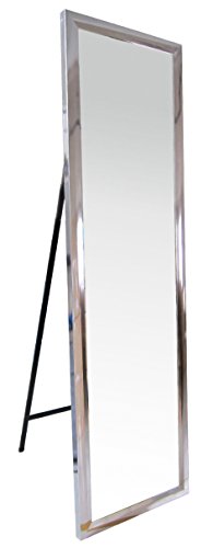 Terminal 9 Standspiegel Aurora, Metall, silber, 1 x 47,5 x 157,5 cm