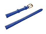 uYOUNG 10 mm Damen blau echt Leder Rose Golden Verschluss dünn Armbanduhr Band