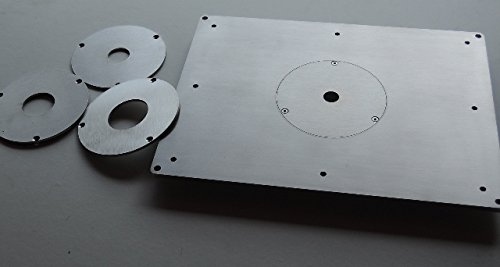 Preisvergleich Produktbild Einlegeplatteuniversal ungebohrt. Universal stainless steel insert plate for router table.