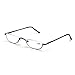 Produktbild Inlefen Lesebrille Frühling Scharniere Unisex Half Moon Halbrahmen Slim Lesebrille Vintage Metall Semi Randlose Eyewea 1.0 1.5 2.0 2.5 3.0 3.5 4.0