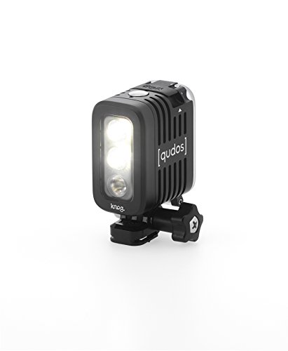 qudos action by Knog, LED Lampe für alle Action-, Spiegelreflex- und Systemkameras, 3 Hi-Power LEDs, 400 Lumen, 6 Leuchtmodi, 40 Meter wasserdicht, Gewicht 150g, Lithium-Polymer Akku, bis zu 4 Stunden Laufzeit, schwarz - 4