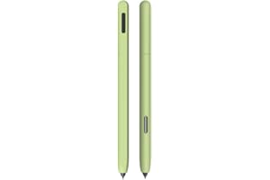 N+B Custodia morbida e durevole per S-Pen per Galaxy Tab S6 S7, custodia in silicone, accessori antigraffio, impugnatura liscia antiscivolo, custodia in pelle per penna stilo (green S7)