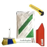 4'l&uuml; S&uuml;per Set Duvar Kağıdı Uygulama Seti Yapıştırıcısı-125 Gram Tutkal-Spatula-Plastik Fır&ccedil;a-Fal&ccedil;ata