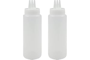 KOMUNJ 3 stycken tre hål klämma såsflaska såser krydda kruka salladsflaska hälla med 3 sprutmunstycken, squeeze flaska, läcka