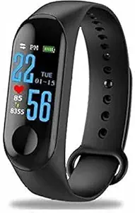 Cybertronion Compatible Smart Fitness Band 4 Activity Tracker | Fitband with OLED Heart Rate Monitor, Health Activity, Smart Bracelet Wristband - Black