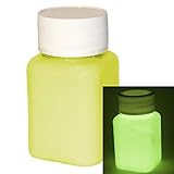 LUMENTICS QUALITÄT: Im Dunkel nachleuchtende Farbe mit langer Leuchtkraft. 100ml selbstleuchtende Farbe in praktischer, verschließbarer Flasche. Nachglühende, direkt auftragbare Malfarbe. Immer wieder aufladbar und phosphoreszierend.