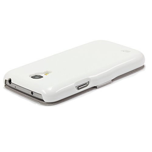 Urcover® View Case Handy Schutz-Hülle | Samsung Galaxy S4 Mini | Hart Kunststoff Weiss | Elegant Wallet Cover Sicht-Fenster | leichte Schale dünne Tasche - 2