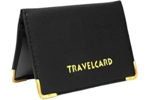 MAECENA Credit Card Holder | Minimalist Credit Card Holder | Holds up to 4 Cards and Bank Notes, Ideal for Travel | Card Holder for Men and Women Oyster Card Holder - Black