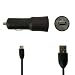 Produktbild Original HTC KFZ-Ladekabel CC-C200 + Datenkabel in Schwarz für One M9 PKW LKW Auto Ladekabel Ladegerät Car Charger Aufladekabel Aufladegerät 1000 mAh MicroUSb Anschluss