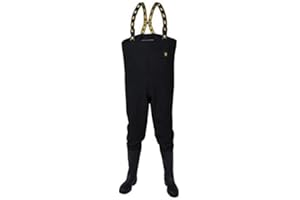 PROS/LUCKY DUCKY Waders de pêche standard en PVC, série 680, noir, taille 34-42
