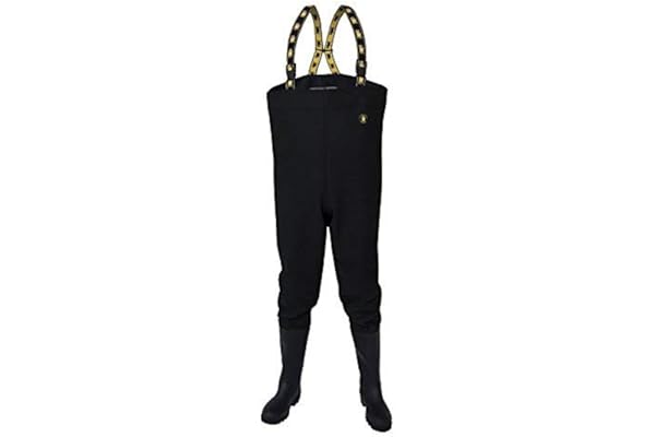 Waders de pêche standard en PVC, série 680, noir, taille 34-42