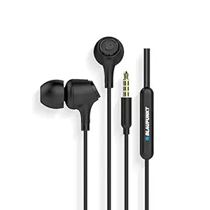 Blaupunkt EM01 in-Ear Wired Earphone with Mic and Deep Bass HD Sound Mobile Headset with Noise Isolation and with customised Extra Ear gels