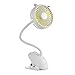 Produktbild USB wiederaufladbarer elektrischer Ventilator biegsamer Kitz geformter Clip Mini Fan angetrieben & Akku, Perfekter persönlicher Fan,Einfaches Design (Weiß)