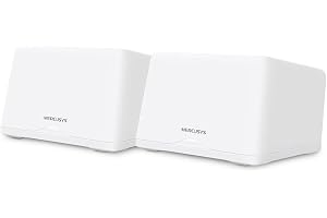 MERCUSYS Wifi 7 Mesh BE9300Mbps Tri-Band Halo H47BE(2-pack), täckning upp till 550 m², anslut upp till 200 enheter, 3 portar 2, , 320 MHz-kanaler, enkel appkontroll