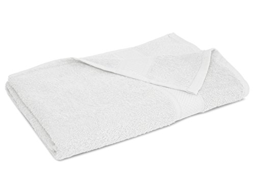 Frottiertücher in unifarbenem Design – ideal als Basic fürs heimische Bad – komplette Serie in flauschiger Frotteequalität erhältlich in 4 verschiedenen Größen und in 9 modernen Farben, 1 Pack (2 Stück) – Duschtücher [70 x 140 cm], weiß - 6